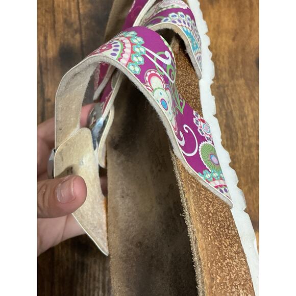 Birkenstock Birkis Franca Birko Flor Paisley Multi Strappy Sandals Size 40 US 9 - Picture 11 of 13